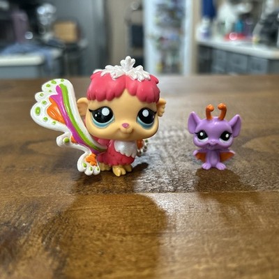 Littlest Pet Shop Fairies Shimmering Sky Rain Prism #2712 Fairy & #2713 Bat