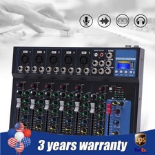 Portable 7-Channel Bluetooth Audio Mixer USB DJ Sound Mixing Console Board