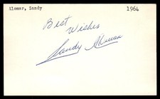 Sandy Alomar Sr. Indians Baseball Signed Index Card Auto *CA120