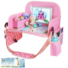 MENZOKE Kids Travel Tray for Toddler Car Seat, Road Trip Activities for Kids wit