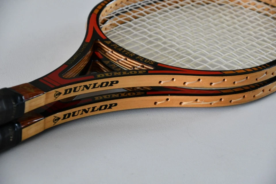 Bel ensemble 2 raquettes tennis bois adulte Dunlop A Player Plus avec housses - Photo 2/4