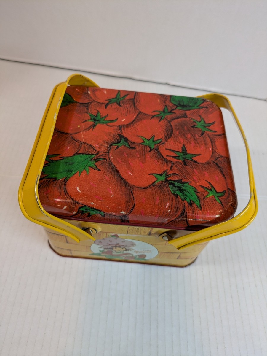 Vintage 1980s Strawberry Shortcake Metal Lunch Box Box Picnic