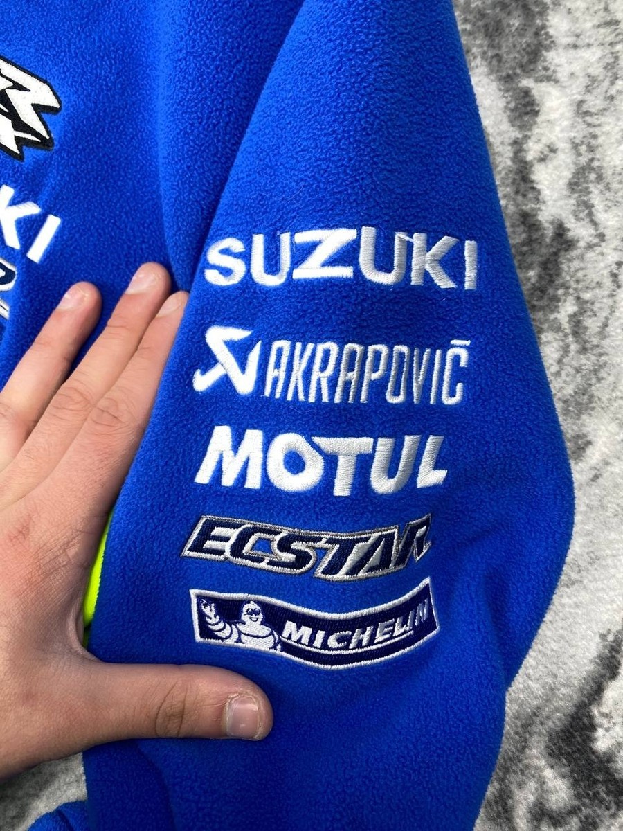 Vintage Suzuki Ecstar Racing MotoGP Full Zip Fleece Jacket Men