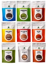 NatureOnus Raw Seeds Combo 125g x9 | Superfood Mix: Chia, Flax, Pumpkin & More 28.63 per gallon
