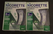 Nicorette 2mg Mini Lozenge *Lot of 2* - Mint - 81ct (expires 09/26 & 04/26
