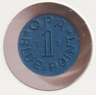 Rare WWII TT OPA Blue Ration Token US Wartime Collectible War Collection Coin