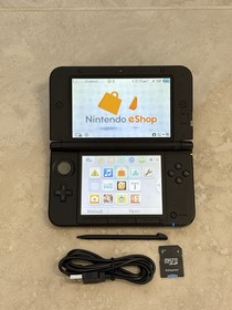 Nintendo 3DS XL LL Silver And Black Handheld With Charger And Stylus