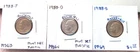 1988-P MINT STATE  / 1988-D MINT STATE / 1988-S PROOF ROOSEVELT DIMES