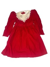 Vintage Ruth Of Carolina Red Corduroy Girls D...