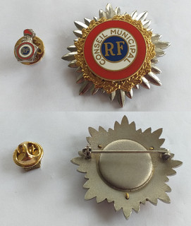 Insigne de Conseiller municipal avec sa réduction