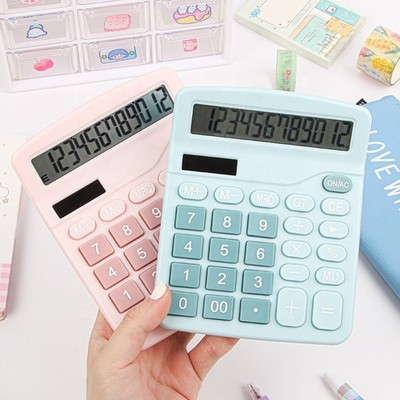 Dual Power Desktop Calculator   12-Digit Large Display & Big Buttons - NEW
