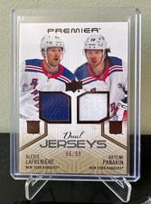 2024-25 Premier Hockey Dual Jerseys /99 Artemi Panarin Alexis Lafrenière #PD-LP
