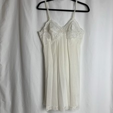Gossard Artemis Full Slip Nightgown Sz 36 Short Ivory Lace Lingerie Vtg Women