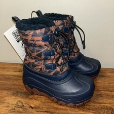 NWT Member's Mark Youth Snow Boots, Size 11/12, Navy/ Orange Boy