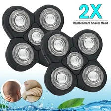 2PCS 5 Blades Floating Shaving Bald Replacement Shaver Head For Electric Razors