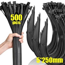Cable Ties Zip Tie Wraps Heavy Duty Fasteners Plastic Wire Strap Strong Garden