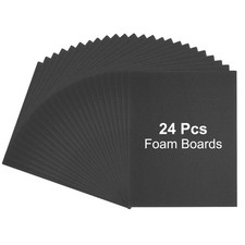 24Pcs Foam Boards, 254 x 203 x 3/16" 5mm Thick Foam Core Board, Black