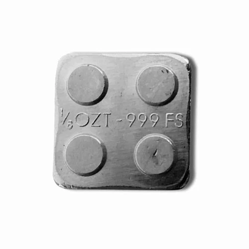 Building Block 1/8 Oz .999 Fine Silver Bar 2x2
