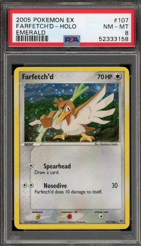 Farfetch'd graded PSA 8 for sale on eBay