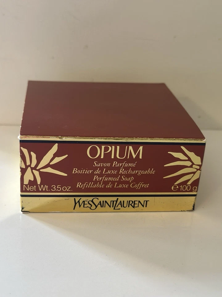 Jabón de Colección Opio Yves Saint Laurent 3.5 OZ SELLADO en Borla Recargable Estuche Caja Foto 2 de 4