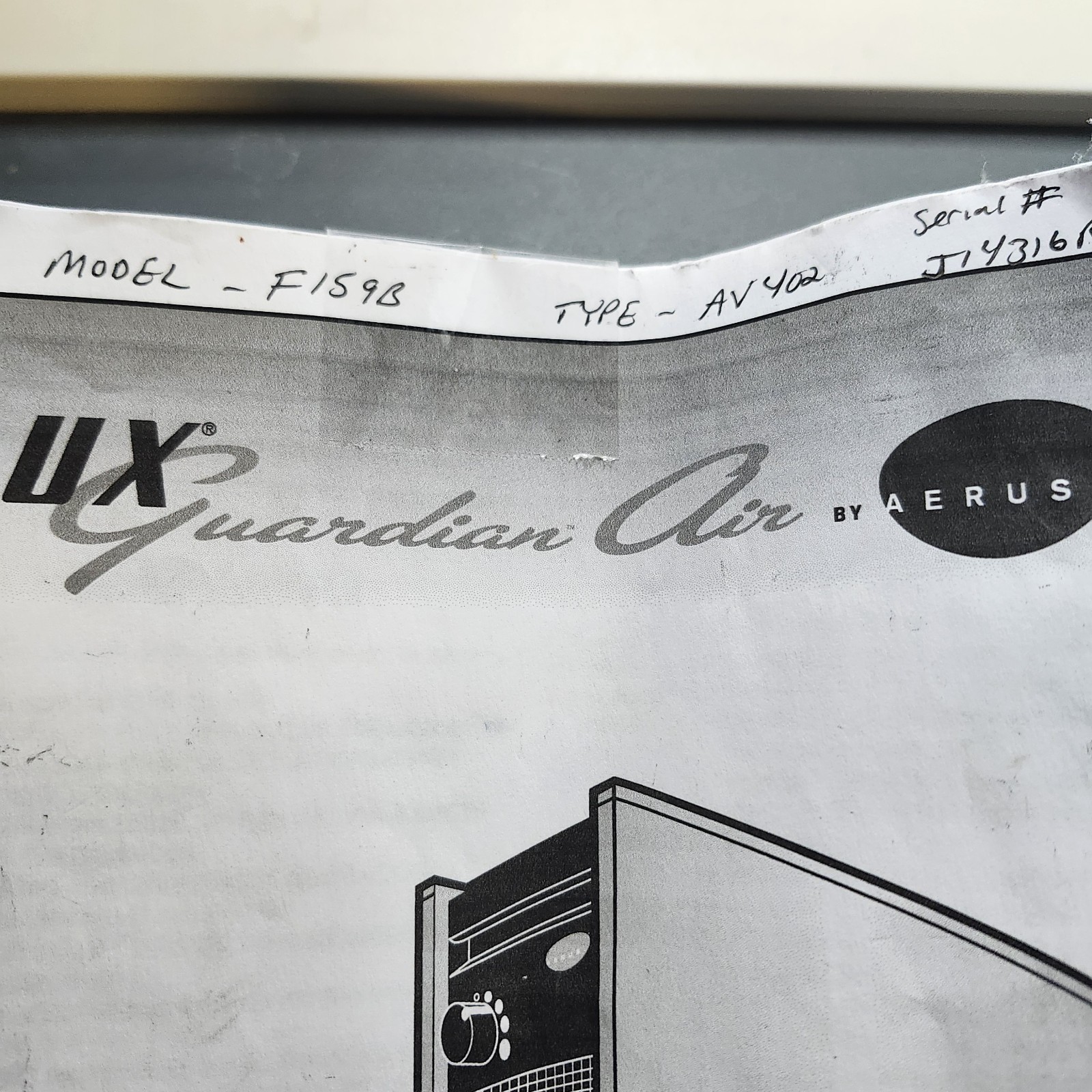 Aerus LUX GUARDIAN Air Purification System F159B - TESTED WORKs W/ Filter Read D