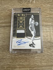 2024-25 Panini Noir - Bub Carrington, Wizards RC Patch Auto Black and White /99