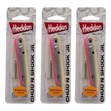 (Lot of 3) Heddon Saltwater Chug'N Spook Jr 3.5in 1/2oz Ham Bone Flash X9536436
