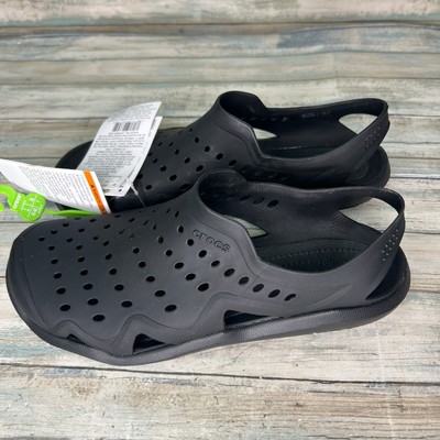 Crocs Swiftwater Wave Water Shoes Mens 8 Black Comfort Round  display picture 1