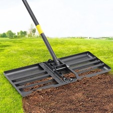 Lawn Leveling Rake Tool  30x10 Foldable Plate...