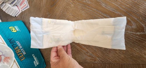 Vtg 1989 Smiles Ultra Thin Blue Waist Plastic Baby Diapers Sz Small Approx 54 ct - Picture 13 of 17