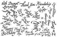 Unmounted Rubber Stamp Plate, Unmounted/Uncut Pink Rubber Stamps