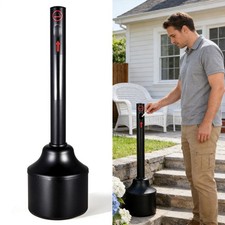 40" Smoker's Outpost Site Saver Cigarette Receptacle, Black