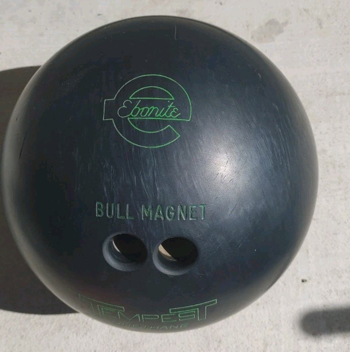 Vintage Ebonite Tempest Urethane 15lbs Bowling Ball Drilled 15 lb