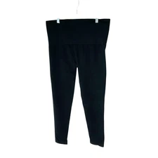 Breezies Seamless Cotton Leggings A508645 Black Plus Size 2X NEW