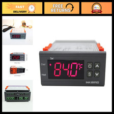 Digital Temperature Controller 12V Dual Stage Thermostat for Homebrew, Fridge, I
