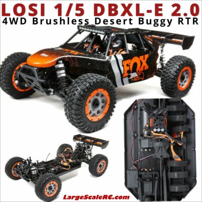 *NEW* Losi 1/5 DBXL-E 2.0 4wd Desert Buggy Brushless RTR (Fox/Black) LOS05020T2 605482493472 | eBay