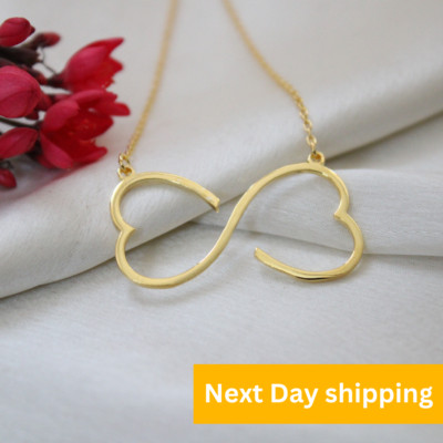 Gold Infinite Love Necklace, Valentines day gift, Handmade Jewelry, Great Gift