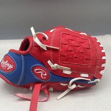 Rawlings Players Series PL91SR Youth Baseball Glove Red Blue RHT