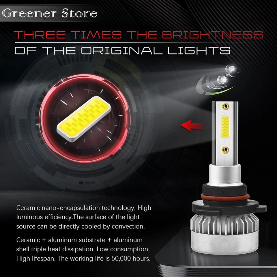 2X Mini 9006 HB4 55W 26000LM Car LED Headlight Lamp Bulb Kit Xenon White 6000K - Image 3 of 4