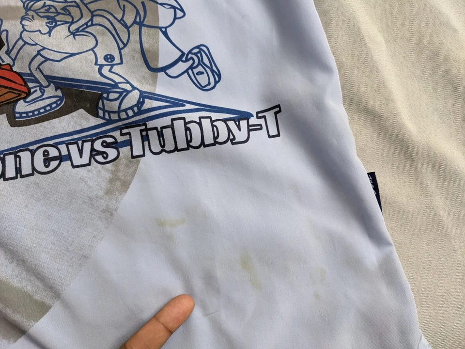 Vintage Raw Blue Shirt Blue Button Up Y2K 90s Basketball Mens Size 3XL - Image 3 of 4