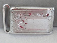 Vintage ANSON Solid Sterling Silver BELT BUCKLE 2"X1.25" New in Box NO MONOGRAM