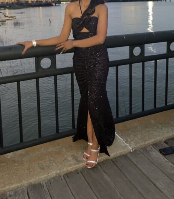 jules and cleo homecoming dresses Black Shimmery Prom/Evening Gown boys leather boots