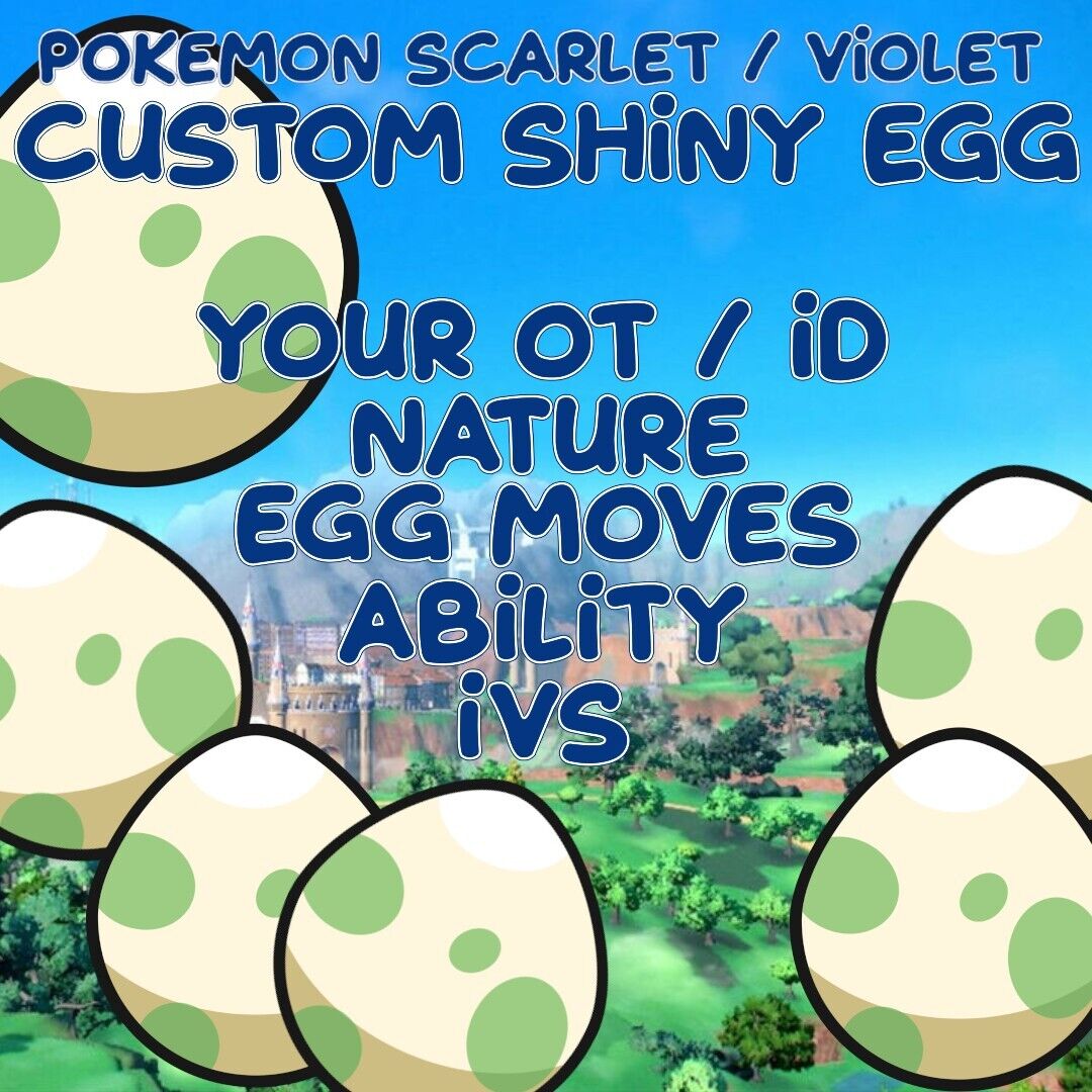 Any Custom Pokemon ✨Your Own OT & ID / 6IV / Shiny Pokemon Scarlet & Violet  ✨