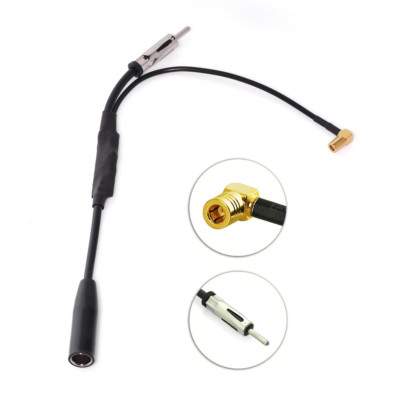 DAB + Antenna Aerial Splitter Adapter Cable SMB RA RF Connector Car Radio Active