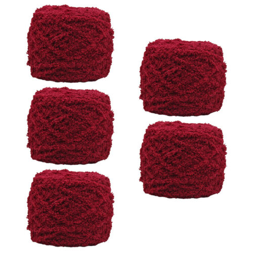 5 X 100g Skeins Fluffy Coral Velvet Cashmere Chunky Crochet Soft Knitting Wool - Picture 60 of 65