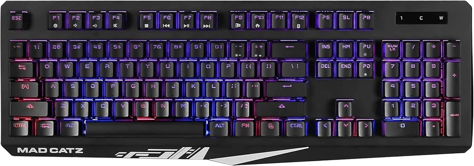 Mad Catz S.T.R.I.K.E. 2 Membrane Gaming Keyboard – Black Body – 9 RGB Effects - Image 4 of 4