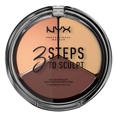 3 Steps to Sculpt Face Sculpting Palette- Gesichts-Puder zum definieren kontu...