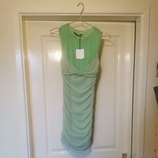 Zara M Medium Green Dress short body con Tight Beautiful 