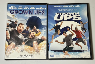 Grown Ups 1 & 2 DVD Bundle Adam Sandler Kevin James, Deleted Scenes,
