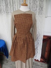 Ladies Pinner Apron Civil War Rendezvous Brown NEW Lot 303